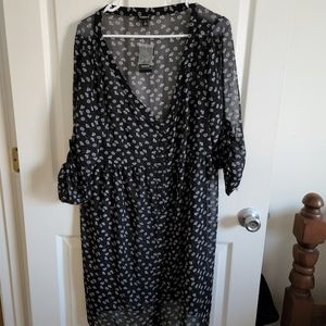 Torrid Sheer Black/White Dress Size1 Nwt